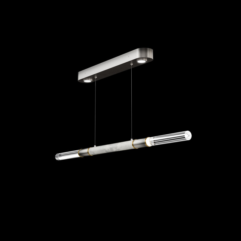 Antonia 4 - Light LED Pendant, Brass/Ombre Silver/Smoke