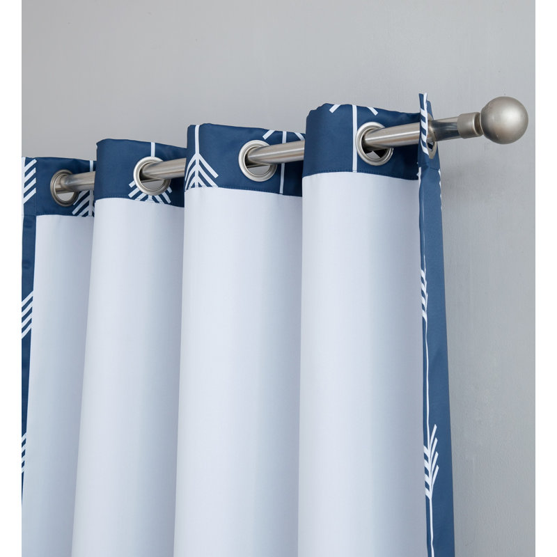 Clontarf Room Darkening Curtain Pair, Navy Blue, 52" W x 72" L