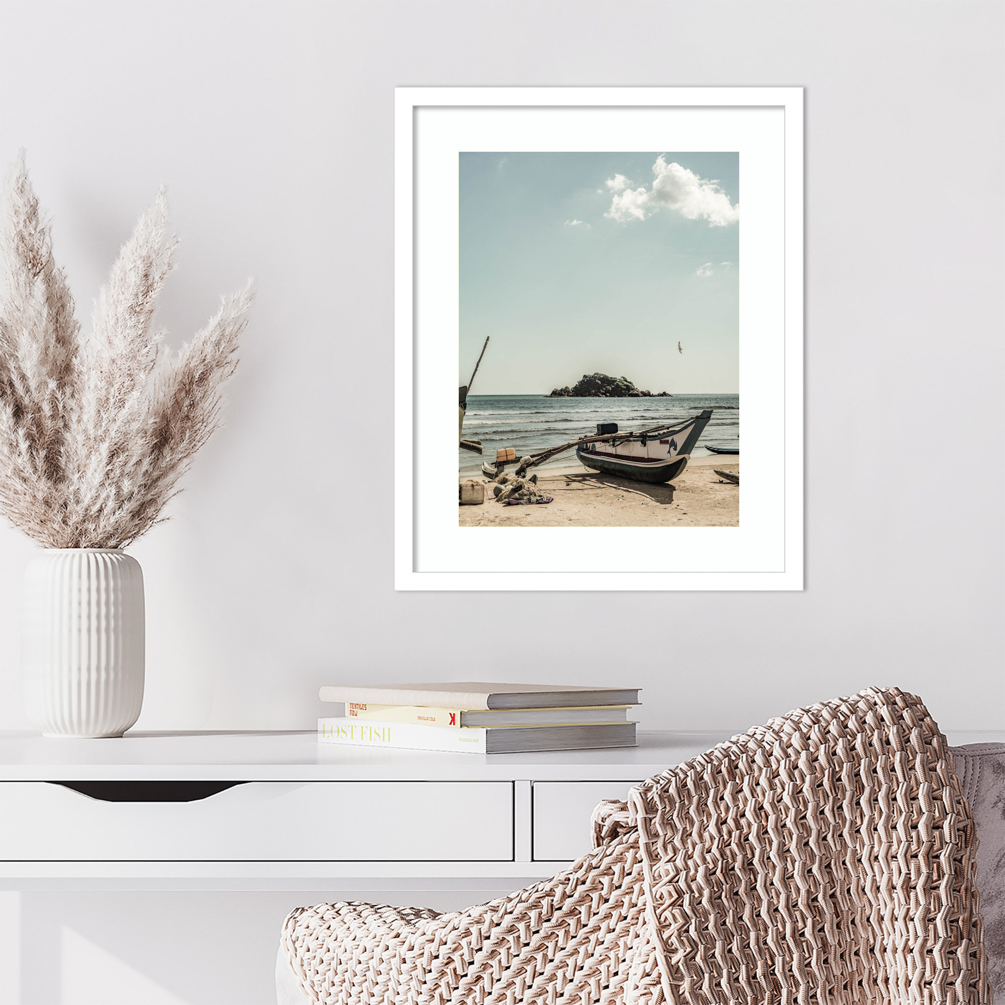 Of the Sea by Shot by Clint Wood Framed Wall Art Print, White, 21" H x 17" W
