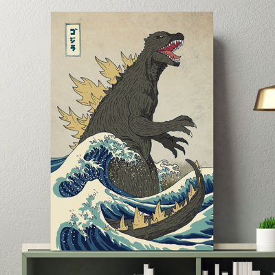 The Great Monster Off Kanagawa - Wrapped Canvas Graphic Art