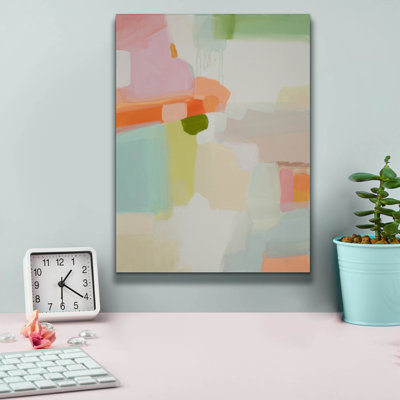 «Pastel Abstract 1» par Jenny Westenhofer, art mural sur toile, 26 po x 34 po
