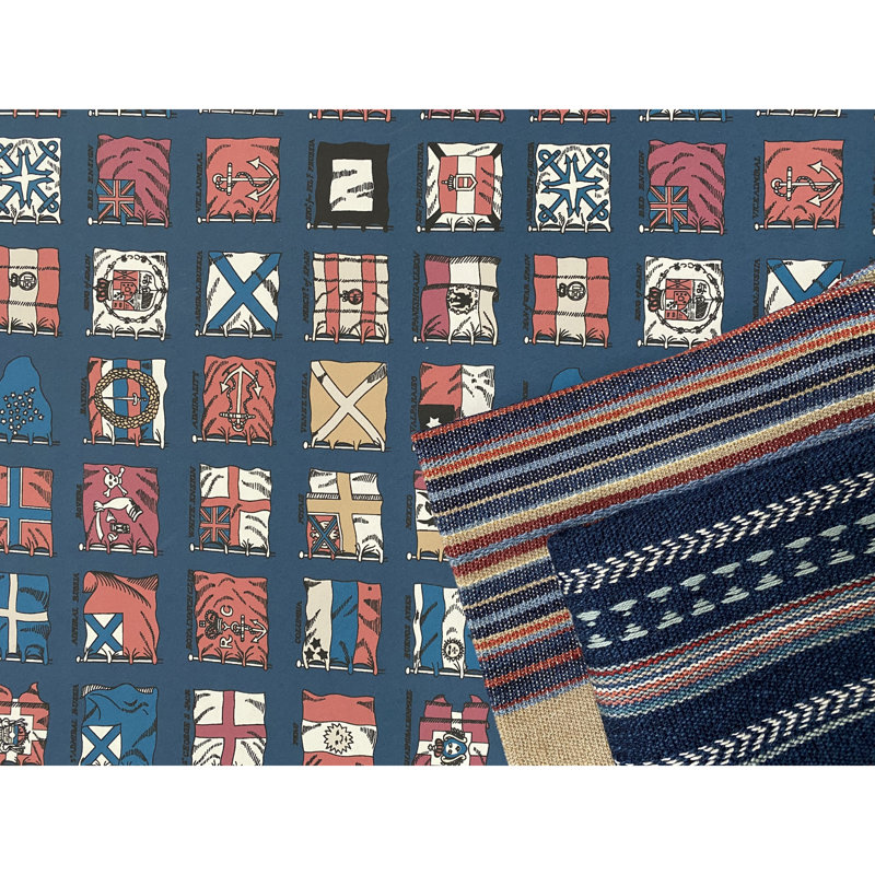 Mulberry II Racing Cotton Blend Fabric, Indigo