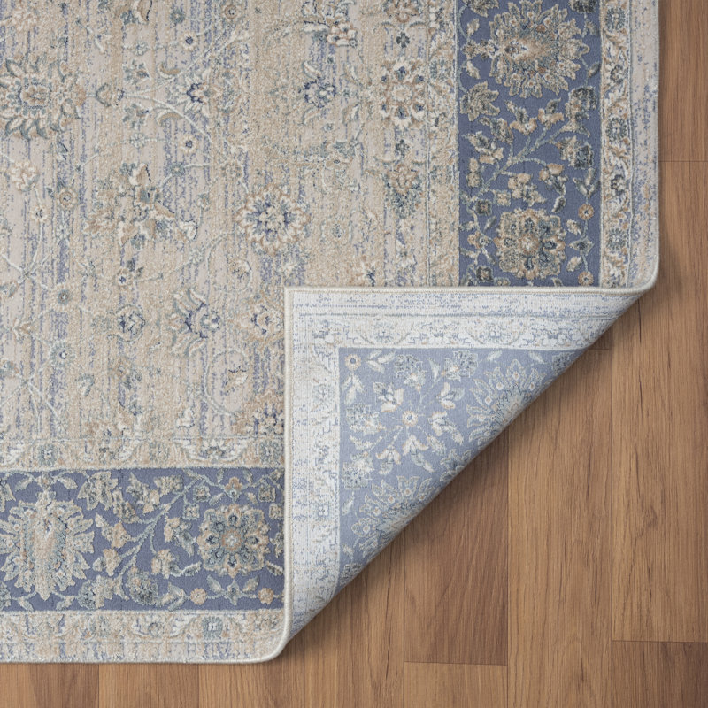 Tapis bleu Hampshire Classic Floral Filigree, Rectangle 12 pi x 15 pi