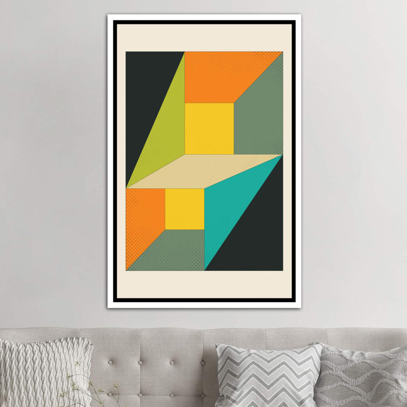 " Deja Vu " by Jazzberry Blue, White Framed Canvas, 48" H x 32" W x 1.5" D