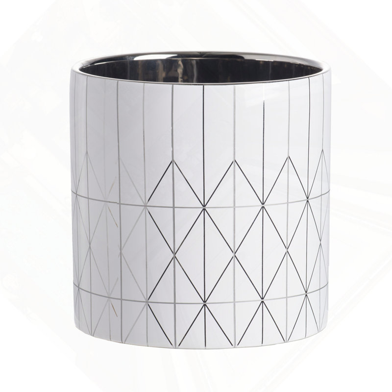D6.3X6.3" Ceramic Planter, 6.3" H x 6.3" W x 6.3" D
