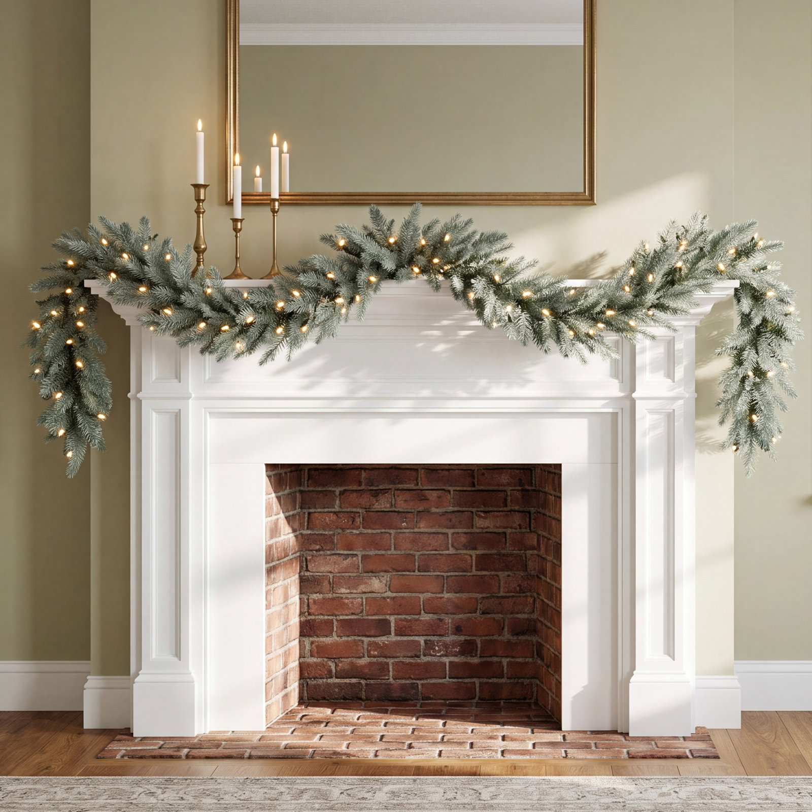 72" Pre-Lit Spruce Christmas Garland