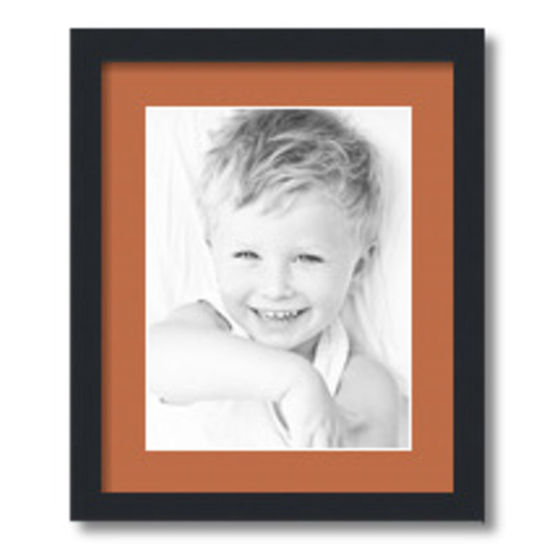 Matte Picture Frame with Mat, Red Orange
