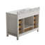 Ensemble de meuble-lavabo simple 48 po avec dessus en granite blanc Aura-2034738193-2014650740