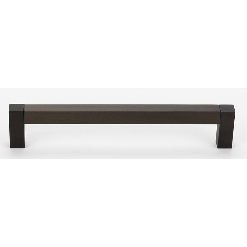 Square Top 8" Center to Center Bar Pull, Matte Black, 8"