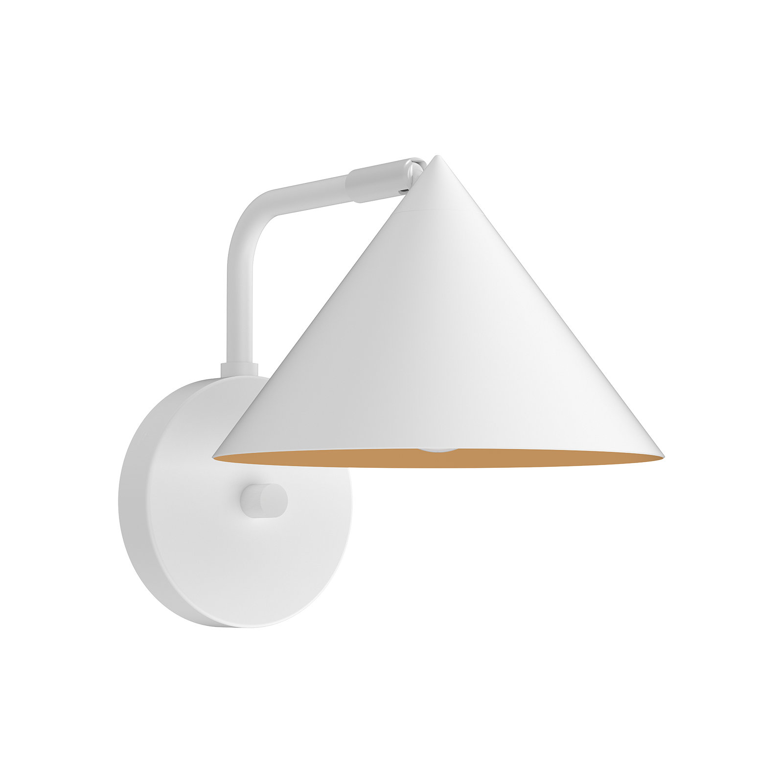 Ireland Single Light Dimmable Armed Sconce, White
