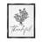 " Thankful Script Delicate Botanical Blooms Petals Bouquet " by Lettered And Lined-92350015-92350014