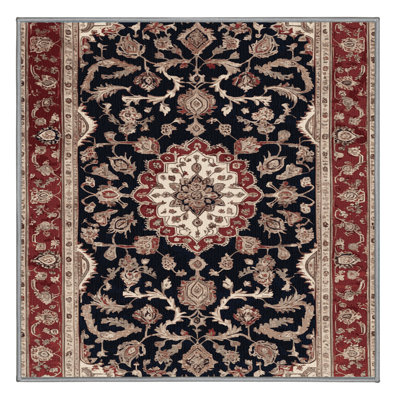 Machine Washable Persian Gray Area Rug
