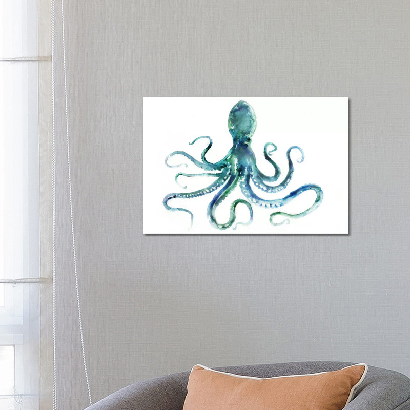 Octopus by Edward Selkirk - Print on Canvas, 66.04 cm H x 45.72 cm W x 1.91 cm D, No Frame
