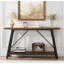 Console industrielle avec tablette de rangement, table de canapé rustique derrière le canapé, table d'appoint d'entrée, table de présentation de couloir pour le salon, brun rustique