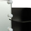 Coiffeuse moderne avec 2 tiroirs et 4 tablettes ouvertes avec miroir-1379333982