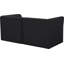 Causeuse modulaire en velours à accoudoirs carrés 70 po Klecka-98536098
