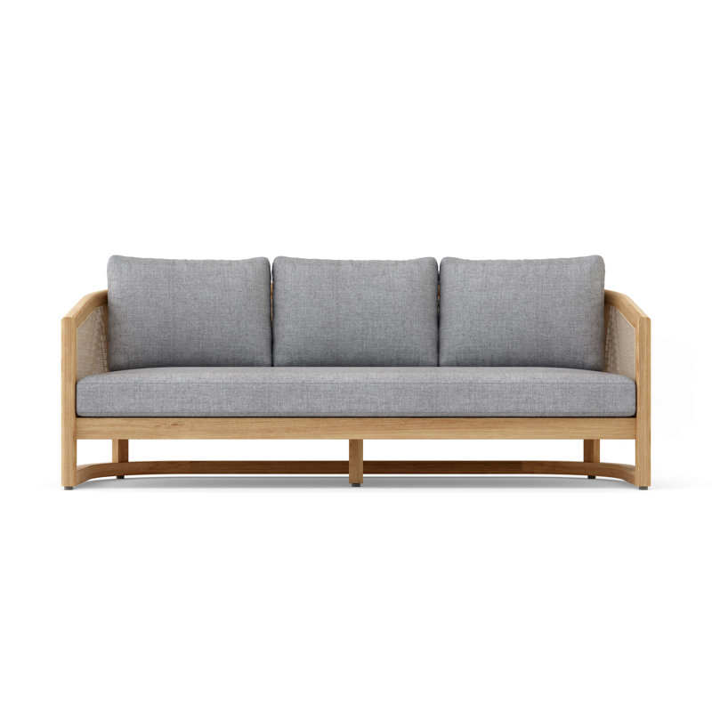 Catania Outdoor 4 - Piece Teak Conversation Set, Gray