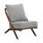 Vestavia 25.5" Mid-Century Modern Accent Chair with Chenille Fabric Upholstery, Solid Rubberwood Frame, Reversible Cushions-2013528911