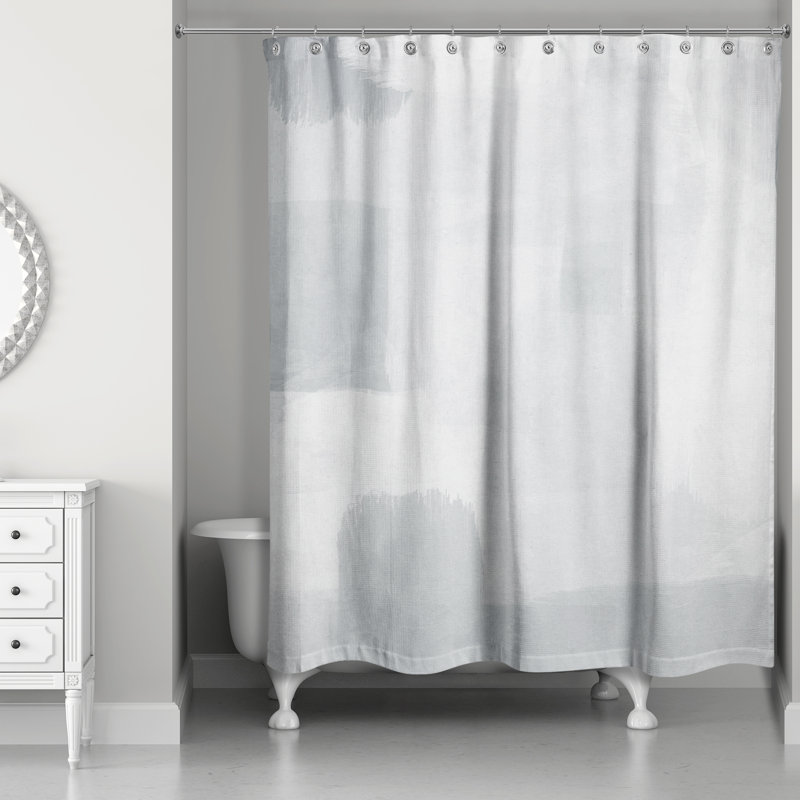 Rideau de douche abstrait bleu gris