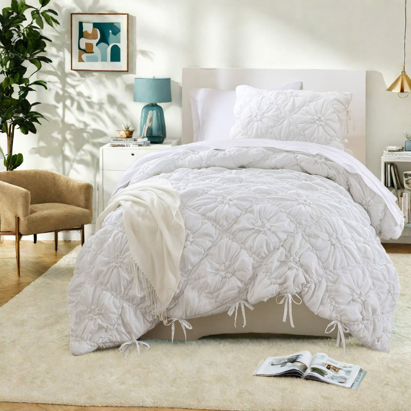 Cozy Twin Bedding Sets, Microfiber Comforter, Shabby Chic Style