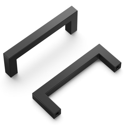 Heritage Designs Pier Handle Pull - 3" Center to Center Cabinet Pull Matte Black - Contemporary Hardware for Drawers & Cabinets    