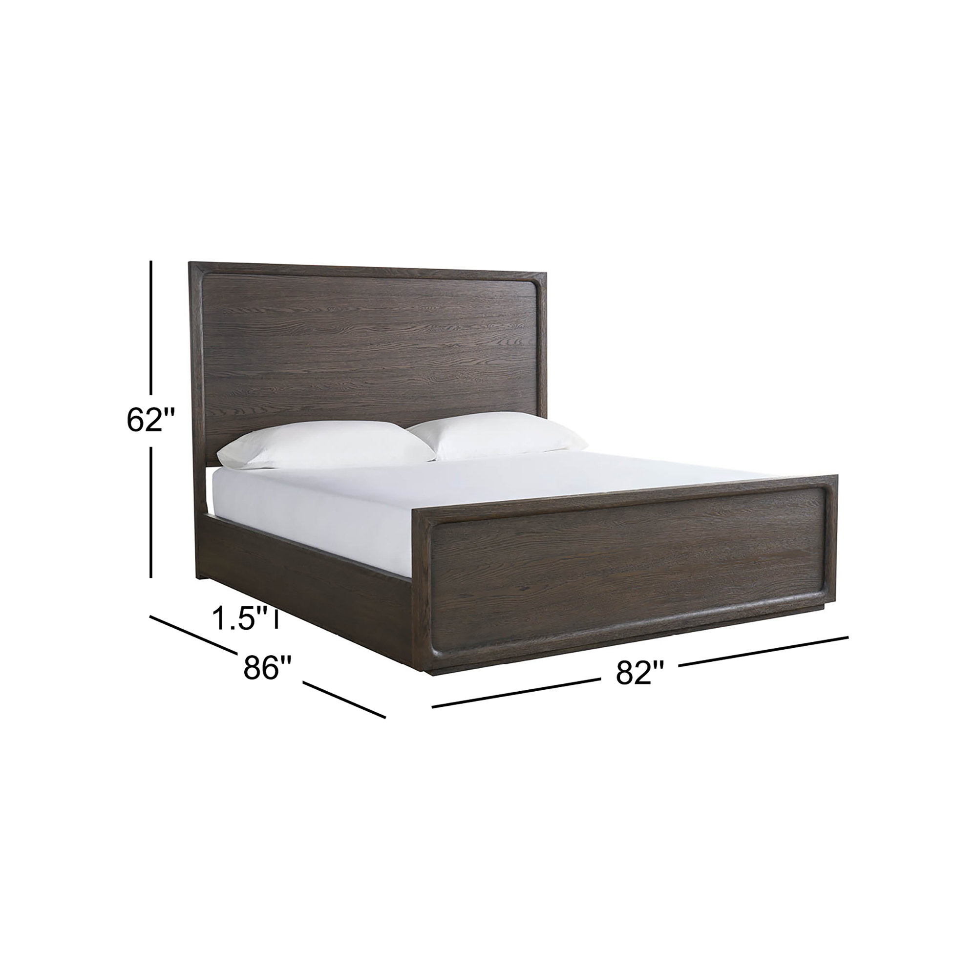 Modern Panel Bed, King