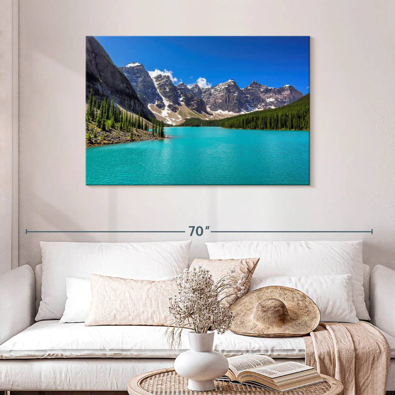 Alvord turquoise, lac Moraine, H 30 po x l 45 po