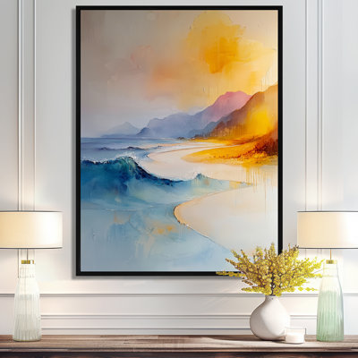 Azden, vagues océaniques sur le minimalisme, paysage côtier I - décoration murale désert