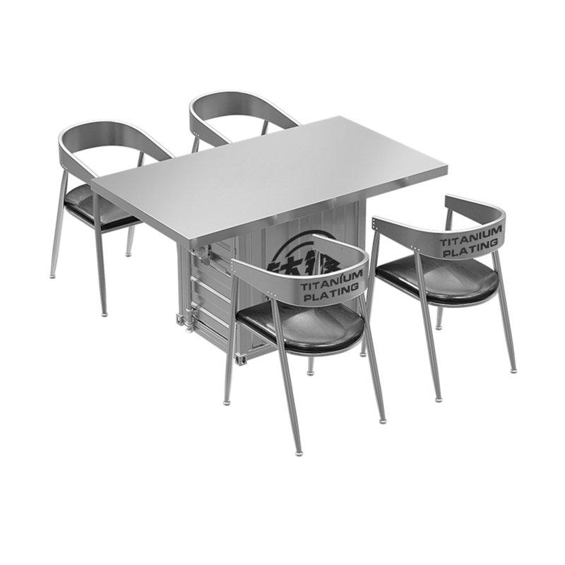 Katileya Pedestal Dining Set, 29.6"H x 55.2"L x 31.5"W