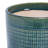 Of 3 Blue Grid Ceramic Flowerpots For Garden, Patio And Living Space - All-Weather, Drainage Plants Planters Multiple Settings , With-2043492874
