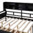 Daybed, Wood Slat Support, With Bedside Shelves And Two Drawers, Espresso-2144919539