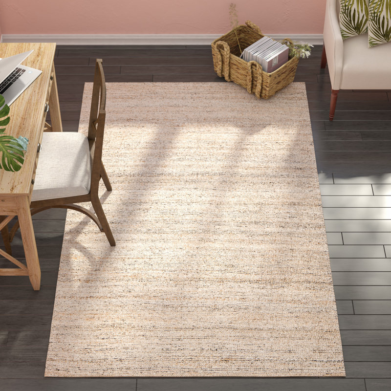 Goncalo Solid Colour Hand Woven Area Rug, Rectangle 152 x 244cm