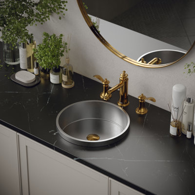 Karran Cinox 15'' Stainless Steel Circular Bathroom Sink