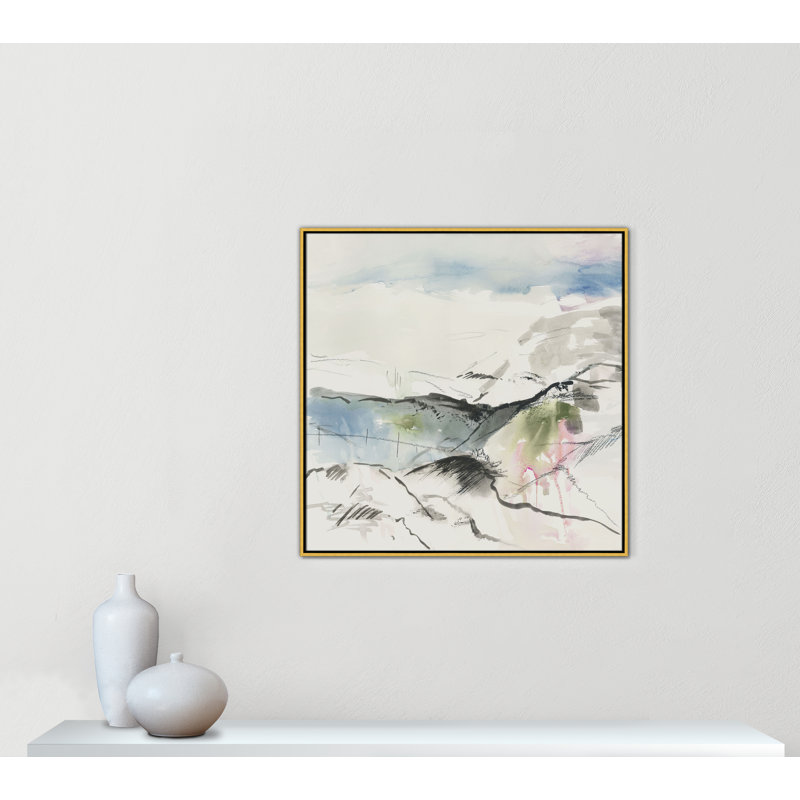 Horizon Land - reproduction carrée par Casa Fine Arts, Or, H 37,5 po x l 37,5 po