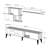Modern TV Unit with Wall Shelves, Walnut & Black Finish, 70.9 x 19.1 x 13.3 inches | 100% Melamine Coated Particle Board, Thickness: 0.7 inches | Stylish Storage Solution for Living Room, Easy Wall-Mounting Design-1027346006