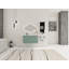 Meuble-lavabo flottant 36 po avec lavabo en résine en forme de goutte, armoire latérale et portes à fermeture en douceur, 00212WHK-05836GGE