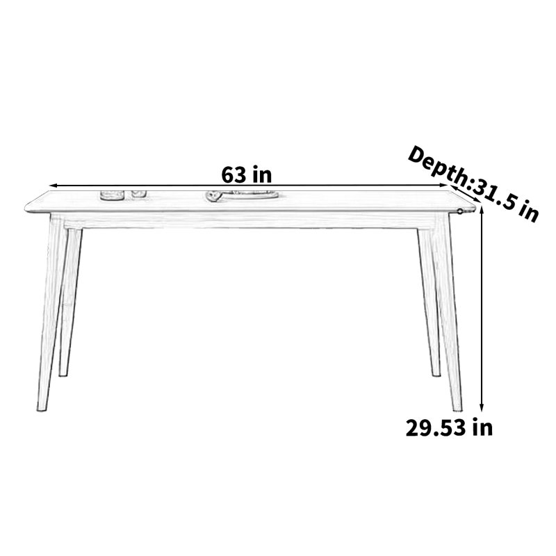 Knipe, H 29,53 po x L 63 po x l 31,5 po