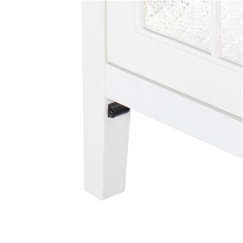 35.6" Bathroom Cabinet, Only Cabinet, White, White