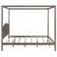 Lit plateforme à baldaquin en bois avec pieds de support-23710241