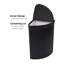 Panier à linge de coin BirdRock Home avec couvercle et doublure en tissu - bambou (noir)-125787755