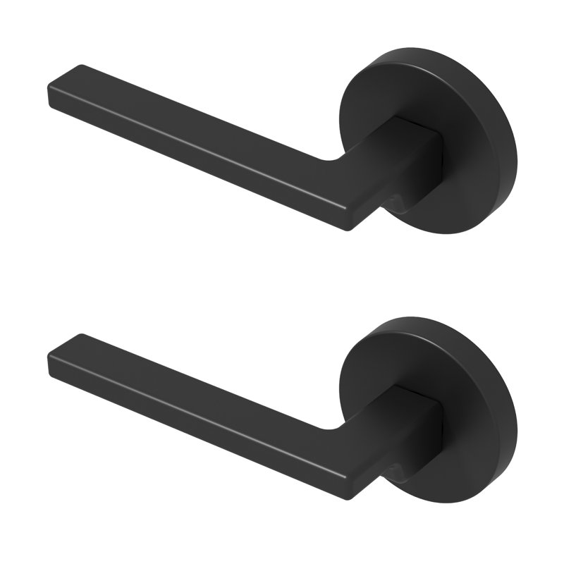  Levier de porte simple Dune à conception dissimulée moderne (pour placard, garde-manger ou couloir) - style minimaliste élégant en noir mat 