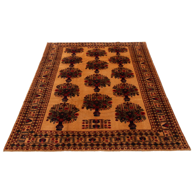 Tapis brun clair 6 pi 9 po x 9 pi 6 po Teimani