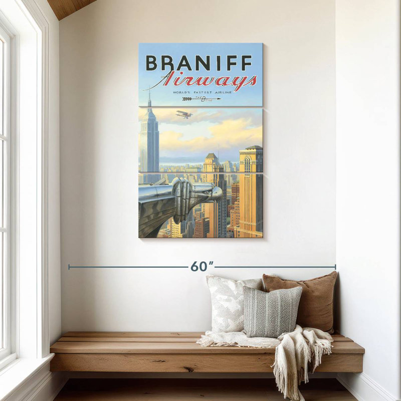 Nicci Braniff Air Empire State, H 45 po x l 28 po