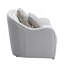 Causeuse en lin beige avec 4 coussins