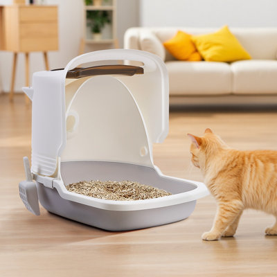 Polyethylene Plastic Litter Box with Scoop