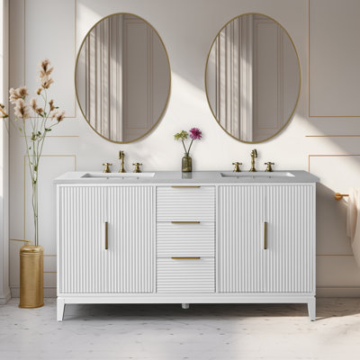 Ensemble de meuble-lavabo double 60 po Lissandra