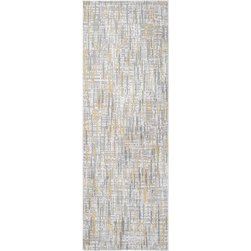 Abstract Indoor Rug, Runner 2'8" x 8'
