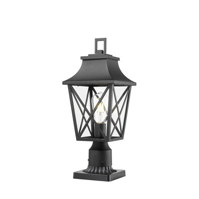 Lanterne d'extérieur 1 lumière noire 20 po Oscar
