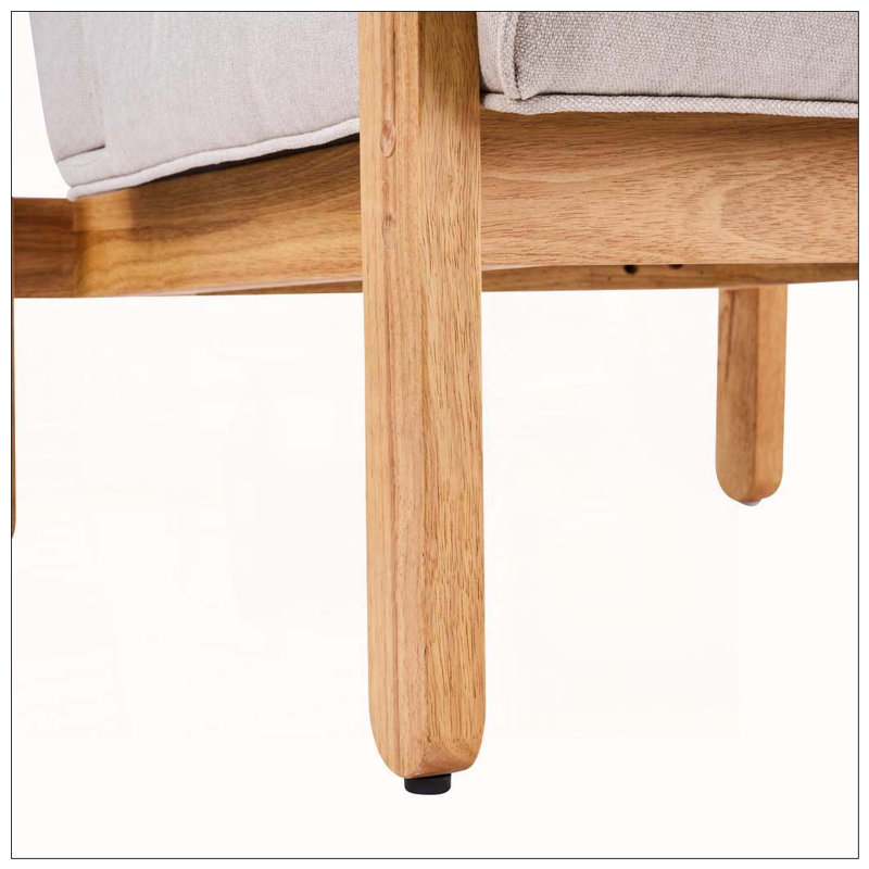 Fauteuil d'appoint Fluffy, Beige + naturel