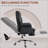 Executive Office Chair, PU Leather Ergonomic Office Desk Chair with Footrest, Reclining and Swivel Chair-1737278747
